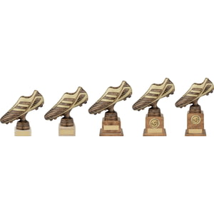 World Striker Premium Football Boot Award Antique Bronze & Gold