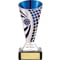 Defender Football Trophy Cup Silver & Blue