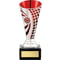 Defender Football Trophy Cup Silver & Red