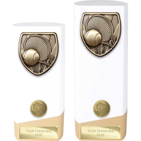 Prime Cobra Tennis Award White & Gold 190mm