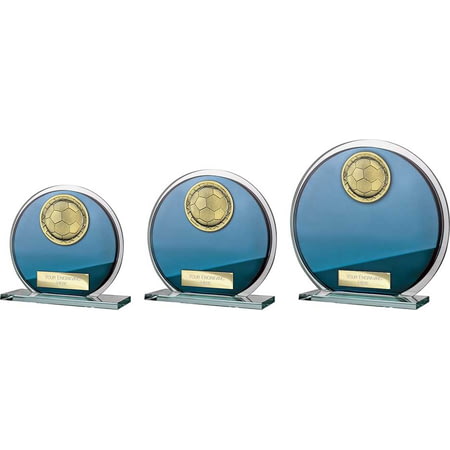 Seismic Superstar Football Circle Plaque Blue & Silver