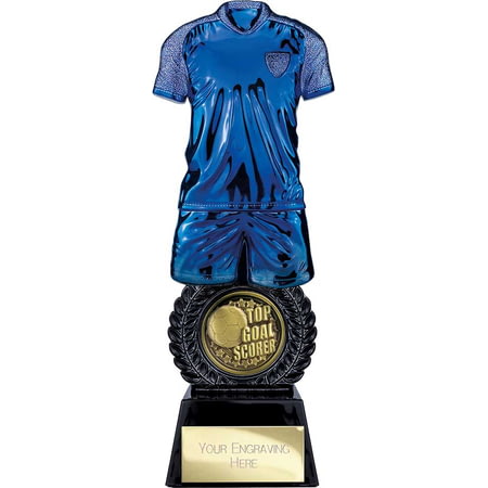 Intensity Football Top Scorer Award Blue & Carbon Black 260mm
