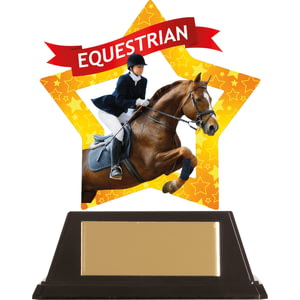 Mini-Star Equestrian Acrylic Plaque 100mm