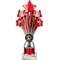 5 Star Multisport Tube Trophy Red and Silver