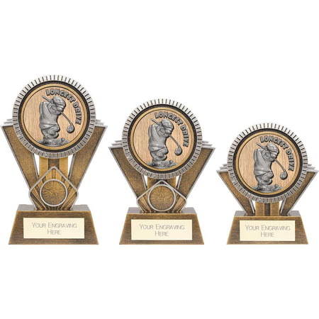 Apex Goof Balls Longest Drive Award Antique Gold & Silver