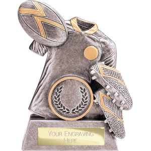 Spirit Rugby Resin Award Antique Silver & Gold 100mm