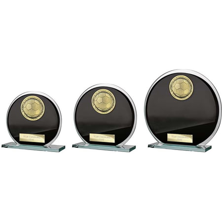 Seismic Superstar Football Circle Plaque Black & Silver