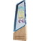 Mountain Peak Glass Award Clear & Beechwood