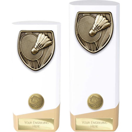 Prime Cobra Badminton Award White & Gold 190mm