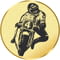 Motor Cycle Racing Gold 25mm
