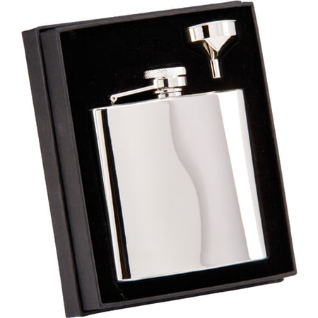 The Grand Flask Polished Steel 6oz 110mm