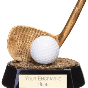 Fairway Golf Iron Award Antique Gold 100mm