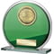 Seismic Superstar Football Circle Plaque Green & Silver