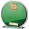 Seismic Superstar Football Circle Plaque Green & Silver