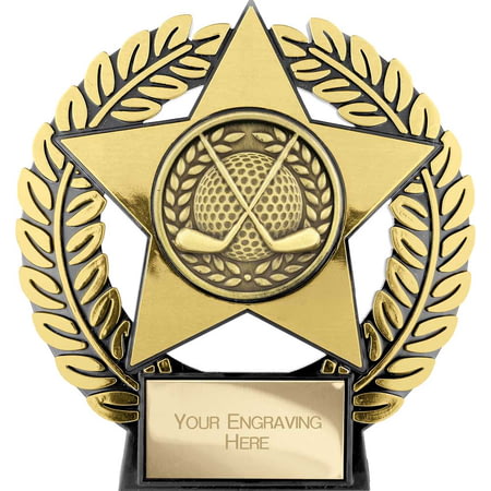 Emperor Star Golf Plaque Gold 120mm