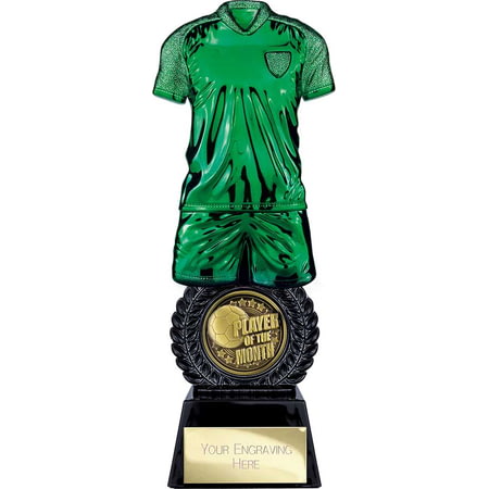 Intensity Football Player of Month Award Green & Carbon Black 260mm