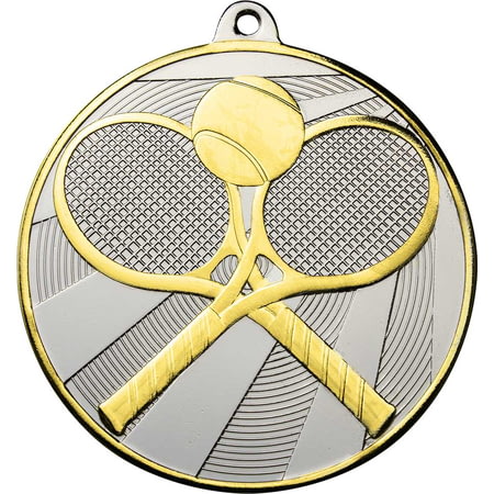 Premiership Tennis Medal Gold & Silver 60mm