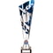 Zeus Lazer Cut Metal Cup Silver & Blue