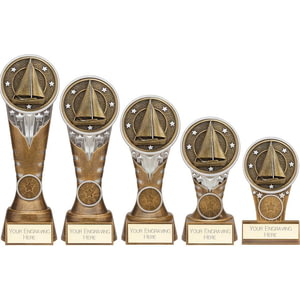 Ikon Tower Sailing Award Antique Silver & Gold