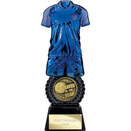 Intensity Football Player of Year Award Blue & Carbon Black 260mm