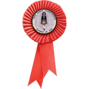 Tribute Mini Rosette Red 90mm