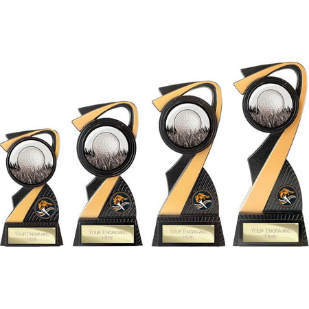 Mania Tower Golf Award Carbon Black & Gold