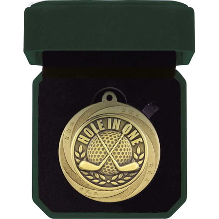 Superstar Hole In One Medal & Box Gold 60mm