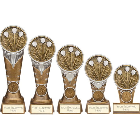 Ikon Tower Darts Award Antique Silver & Gold